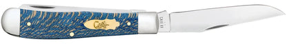 Case Smooth Blue Sycamore Wood Trapper 63730 Pocket Knife