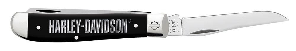 Case Knives Harley-Davidson® Embellished Smooth Black Synthetic Mini Trapper
