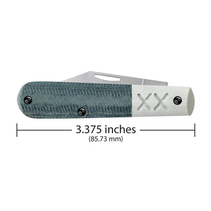 Case Crossroads™ Blue Denim Canvas Laminate w/ White G-10 XR Barlow