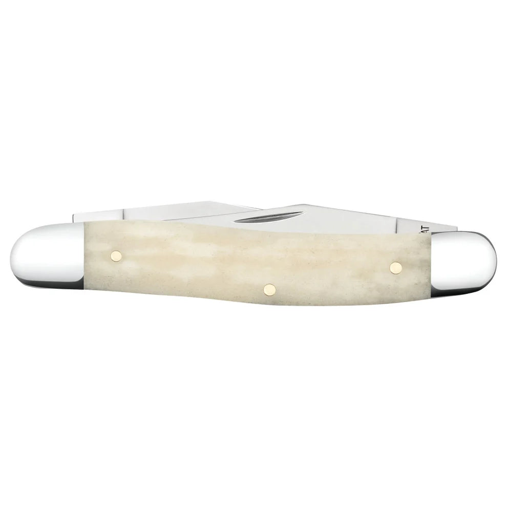 Case War Series Desert Storm Smooth Natural Bone Muskrat 58493 Pocket Knife