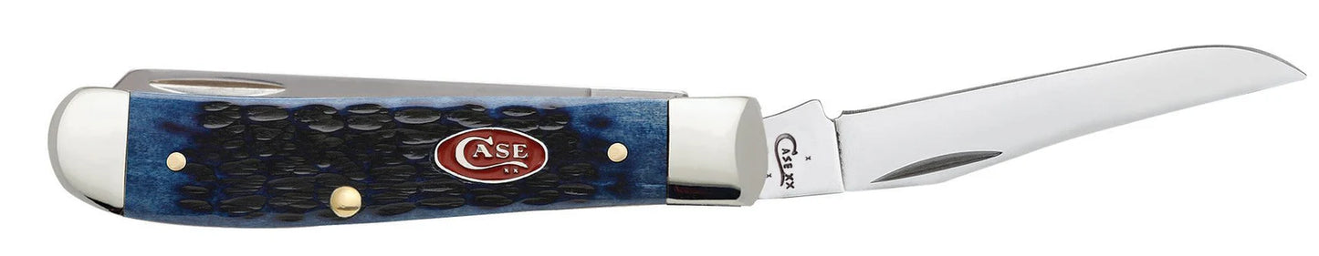 Case Knives Rogers Jig Navy Blue Bone Mini Trapper Knife