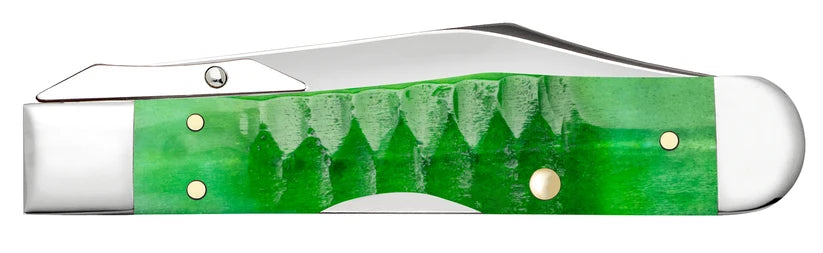Case Gator Jigged Bright Green Bone Cheetah® Cub Pocket Knife 11446