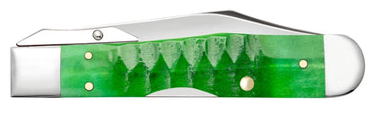 Case Gator Jigged Bright Green Bone Cheetah® Cub Pocket Knife 11446