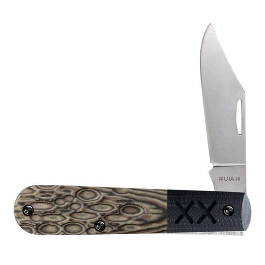 Case Crossroads™ Fossil Jig Luna Richlite® w/Black G-10 XR Barlow