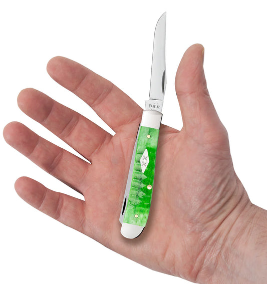 Case Gator Jigged Bright Green Bone Mini Trapper