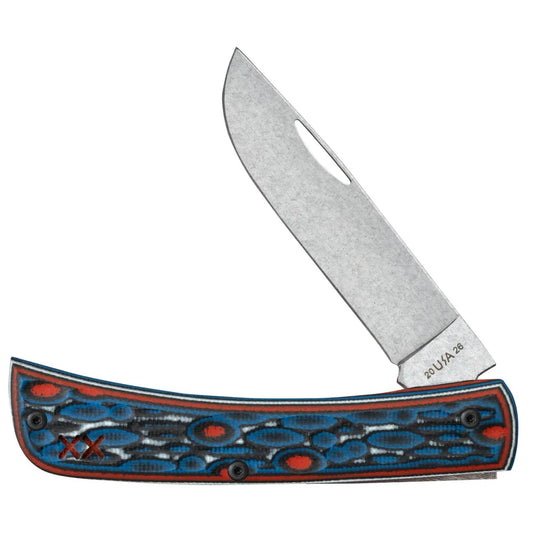 Case Crossroads™ Fossil Jig Sonic Blast Multi Cut w/ Current Red G-10 XR Sod Buster® Jr 66390