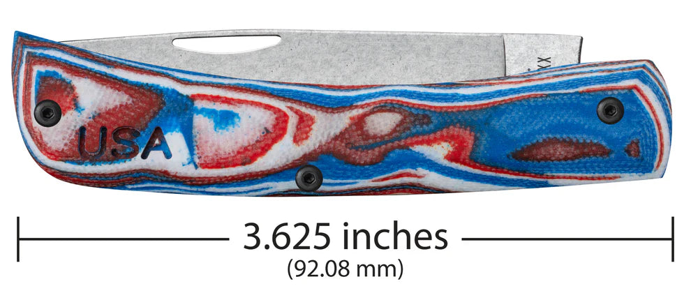 Case Crossroads™ Red/White/Blue Burl G-10 XR Sod Buster® Jr