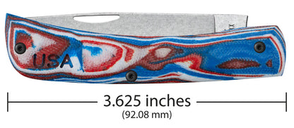 Case Crossroads™ Red/White/Blue Burl G-10 XR Sod Buster® Jr