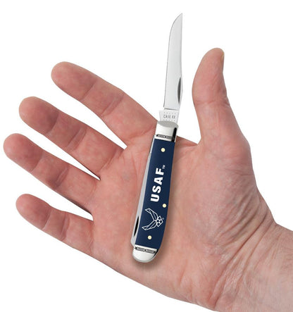 Case Knives U.S. Air Force™ Embellished Smooth Navy Blue Synthetic Mini Trapper Knife
