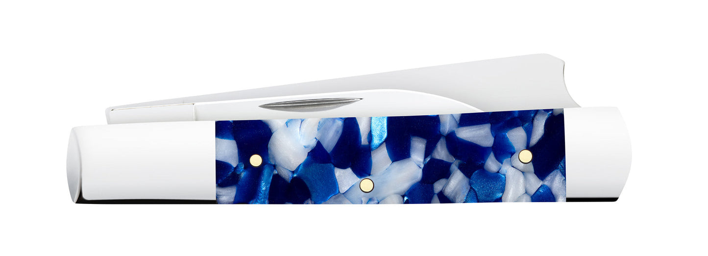 Case Smooth Blue Crackle Kirinite Razor