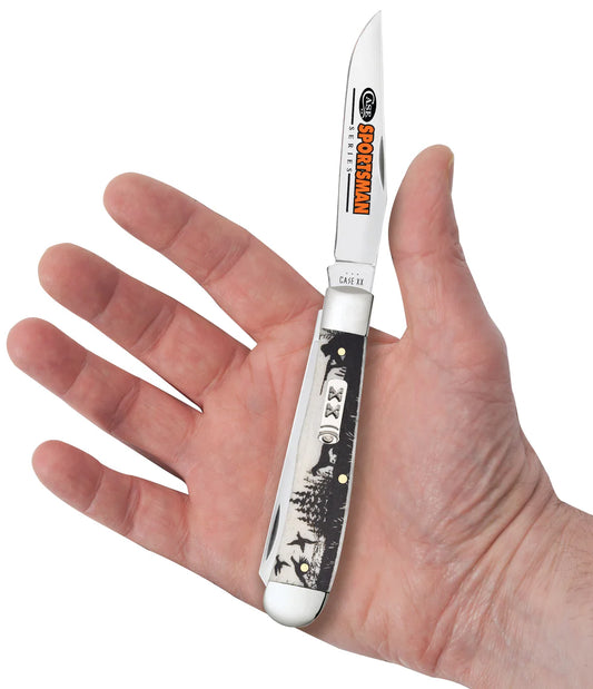 Case Sportsman Series Hunter Embellished Smooth Natural Bone Trapper