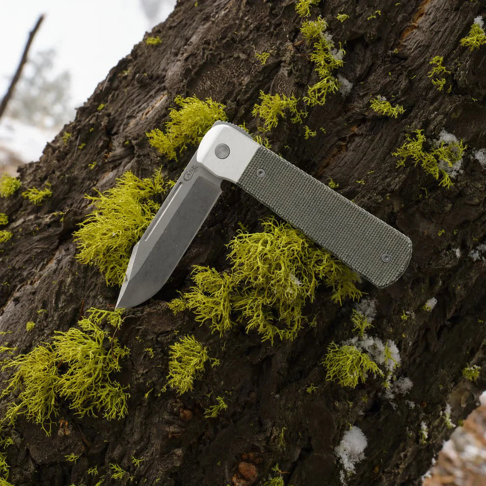 Case Smooth OD Green Canvas Micarta® Longhouse®