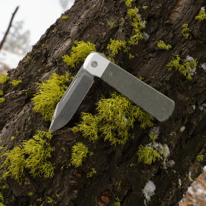 Case Smooth OD Green Canvas Micarta® Longhouse®