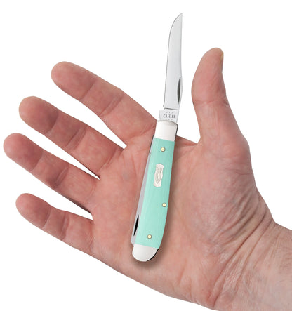 Case Knives Smooth Seafoam Green G-10 Mini Trapper