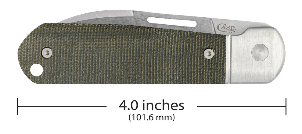 Case Smooth OD Green Canvas Micarta® Highbanks®