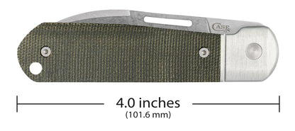Case Smooth OD Green Canvas Micarta® Highbanks®