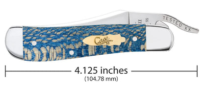 Case Smooth Blue Sycamore Wood RussLock® 63734 Pocket Knife