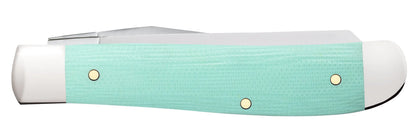 Case Knives Smooth Seafoam Green G-10 Mini Trapper