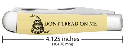 Case Don't Tread on Me® Embellished Smooth Yellow Synthetic Trapper