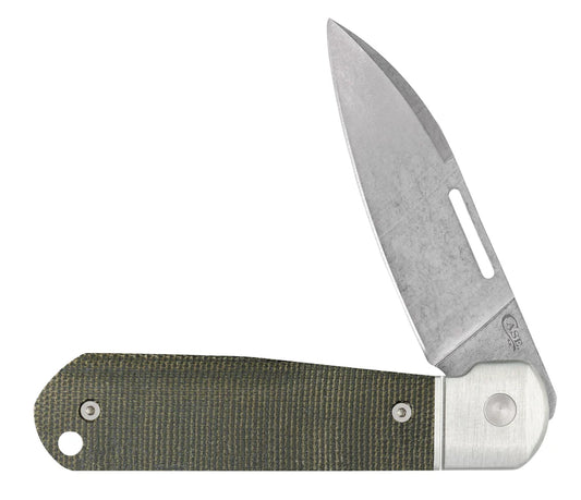 Case Smooth OD Green Canvas Micarta® Highbanks®
