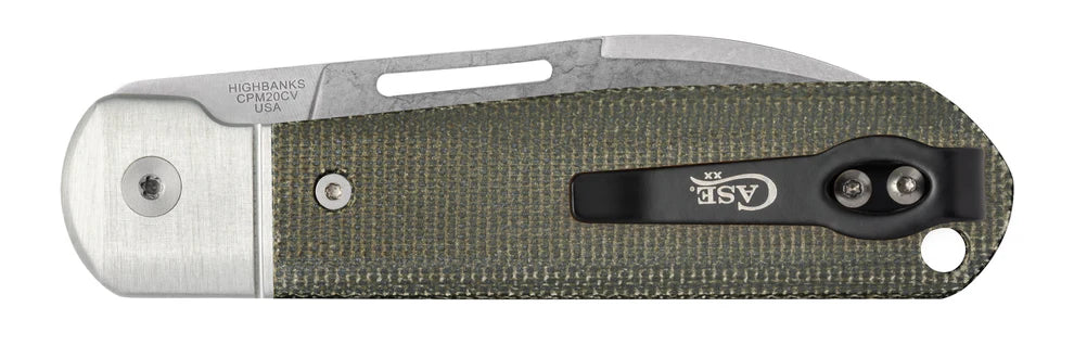 Case Smooth OD Green Canvas Micarta® Highbanks®