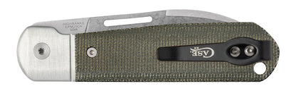 Case Smooth OD Green Canvas Micarta® Highbanks®