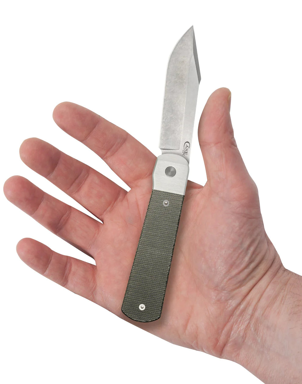 Case Smooth OD Green Canvas Micarta® Longhouse®