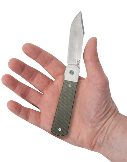 Case Smooth OD Green Canvas Micarta® Longhouse®