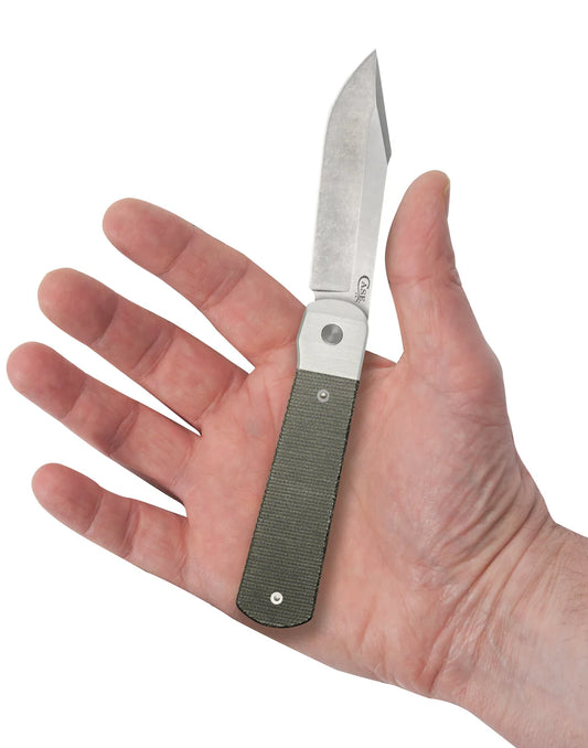 Case Smooth OD Green Canvas Micarta® Longhouse®