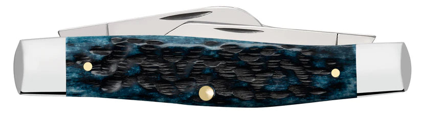 Cases Pocket Worn® Peach Seed Jig Mediterranean Blue Bone Large Stockman