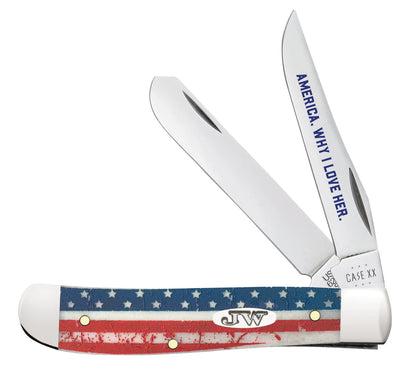Case John Wayne Embellished Smooth Natural Bone Mini Trapper