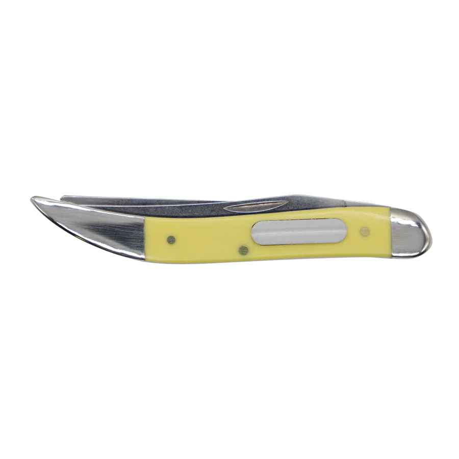 Case High-visibility Yellow Delrin Fishing Stainless Pocket Knife 00120