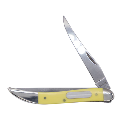 Case High-visibility Yellow Delrin Fishing Stainless Pocket Knife 00120