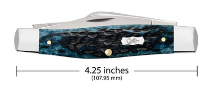 Cases Pocket Worn® Peach Seed Jig Mediterranean Blue Bone Large Stockman