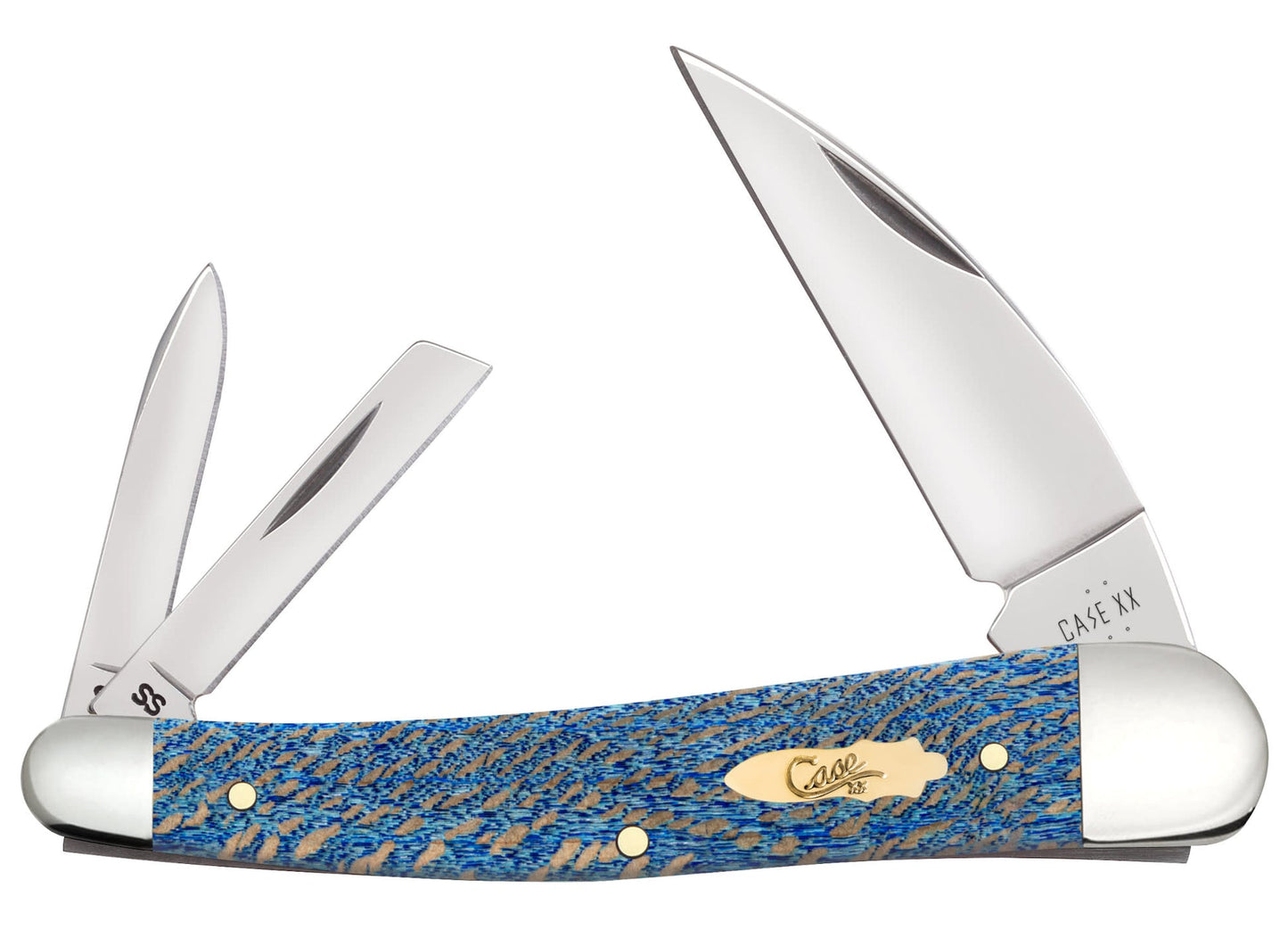Case Smooth Blue Sycamore Wood Seahorse Whittler