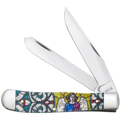 Case Stained Glass Angel Natural Bone Color Wash Trapper