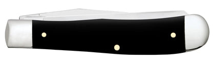 Case Don't Tread on Me® Embellished Smooth Black Synthetic Trapper