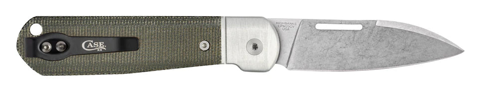 Case Smooth OD Green Canvas Micarta® Highbanks®