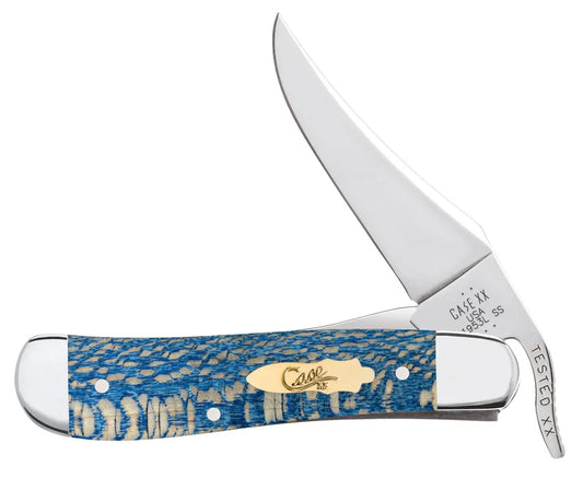 Case Smooth Blue Sycamore Wood RussLock® 63734 Pocket Knife
