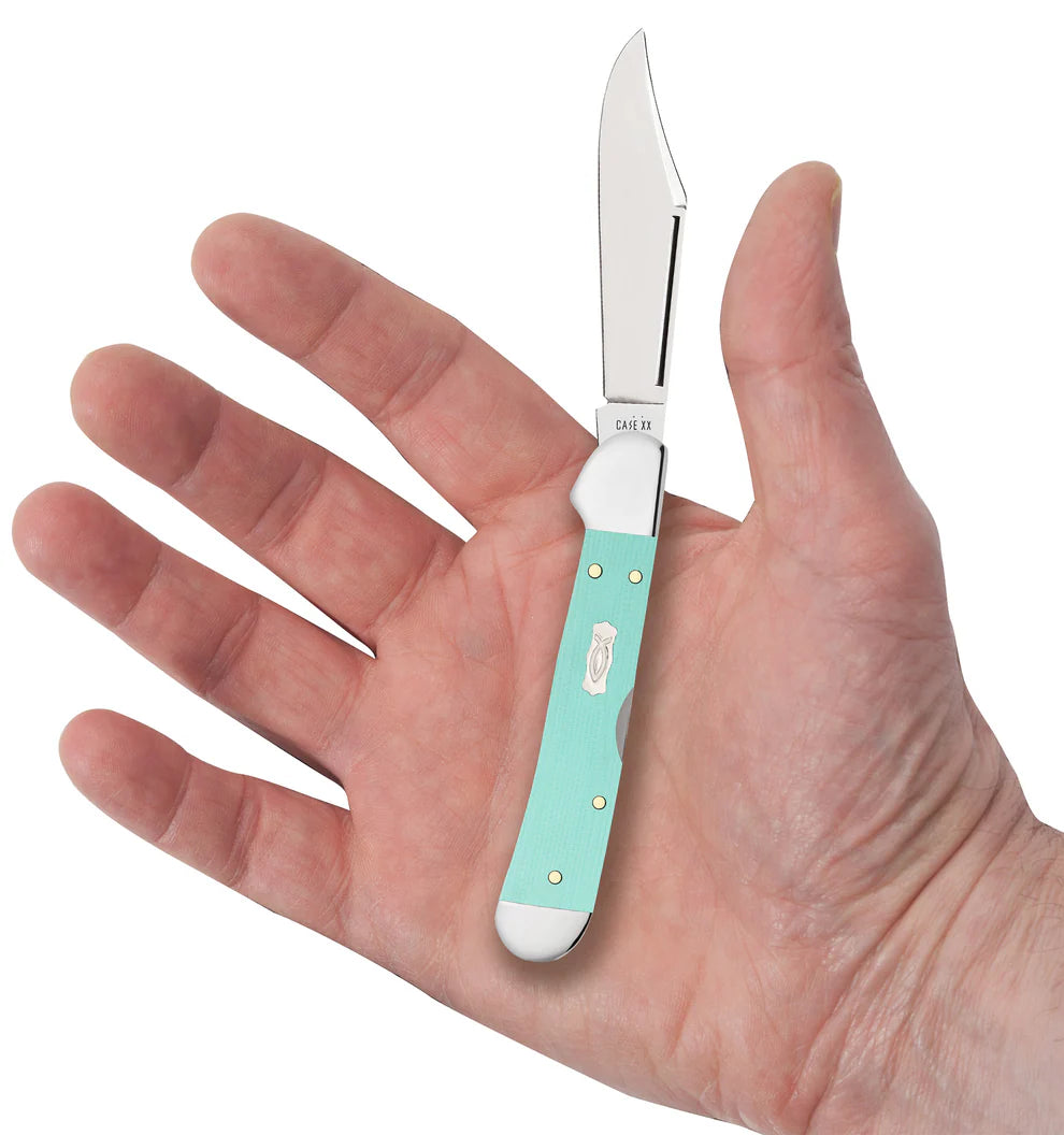 Case Smooth Seafoam Green G-10 Mini CopperLock®