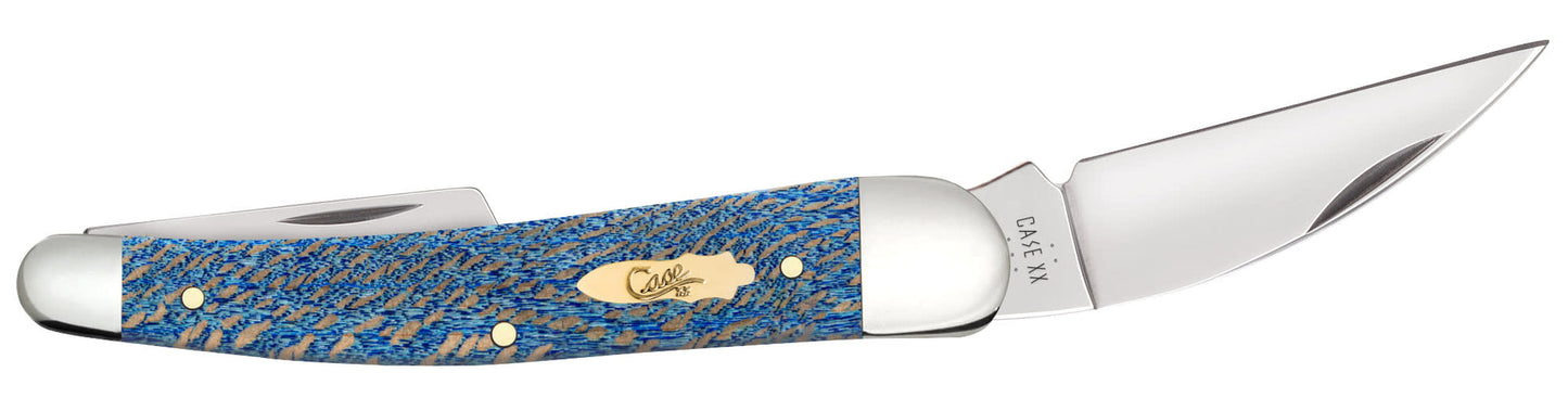 Case Smooth Blue Sycamore Wood Seahorse Whittler