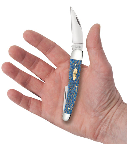 Case Smooth Blue Sycamore Wood Seahorse Whittler
