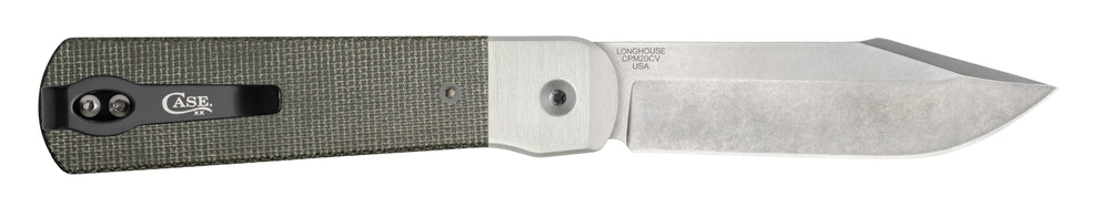 Case Smooth OD Green Canvas Micarta® Longhouse®
