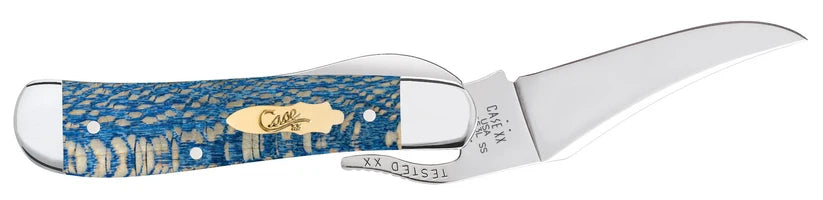 Case Smooth Blue Sycamore Wood RussLock® 63734 Pocket Knife