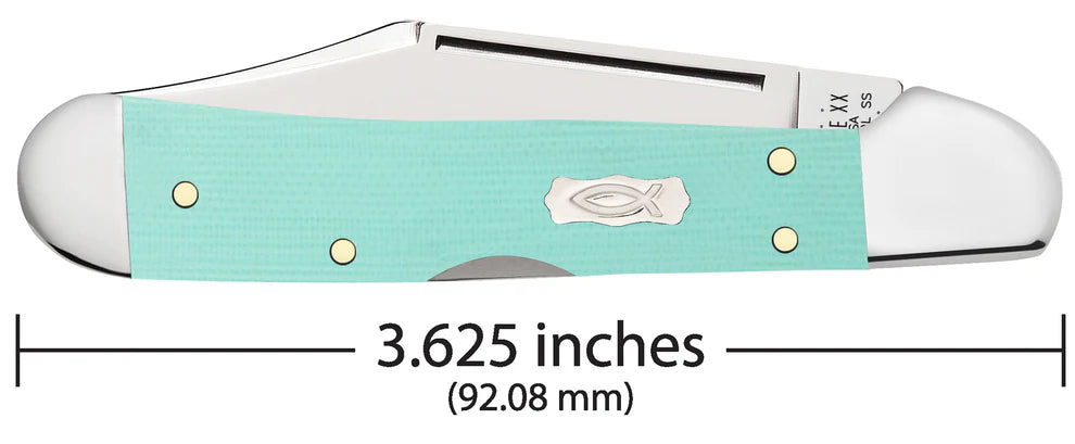 Case Smooth Seafoam Green G-10 Mini CopperLock®