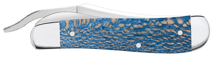 Case Smooth Blue Sycamore Wood RussLock® 63734 Pocket Knife