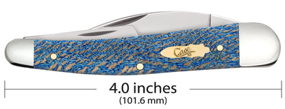 Case Smooth Blue Sycamore Wood Seahorse Whittler