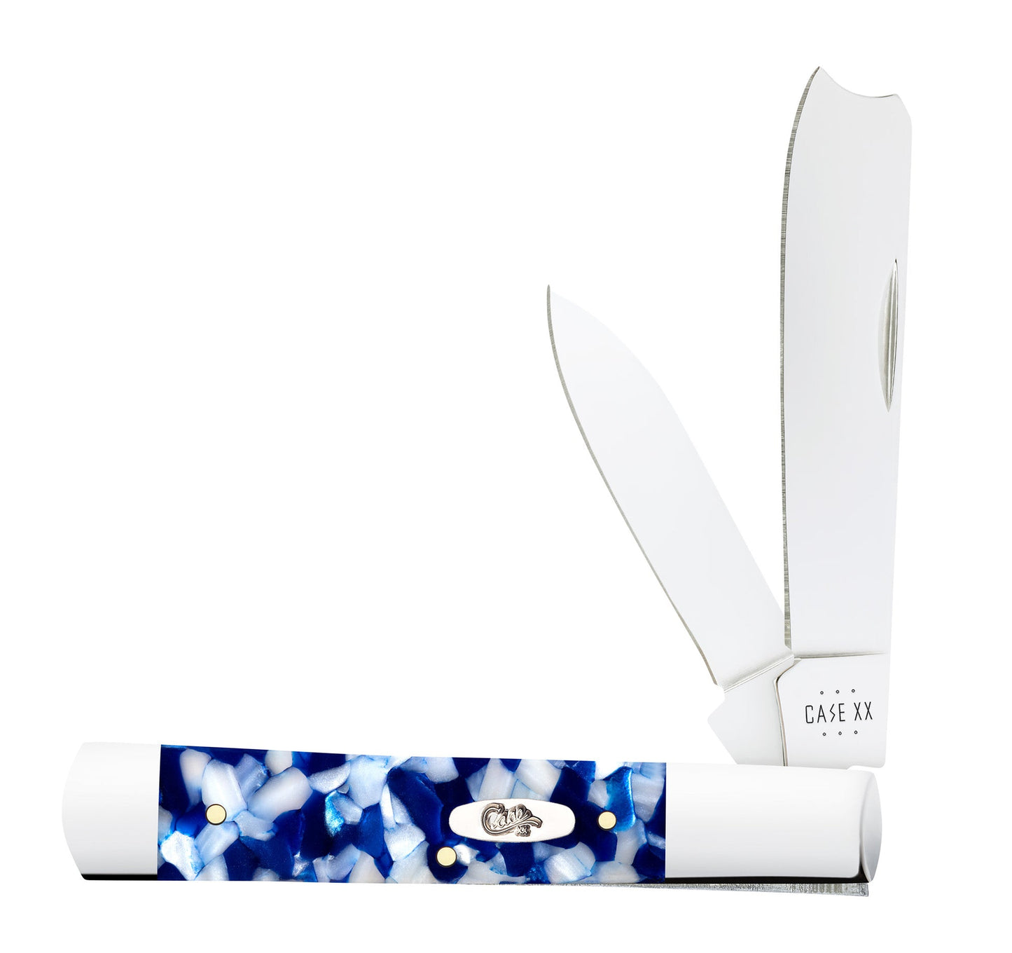 Case Smooth Blue Crackle Kirinite Razor