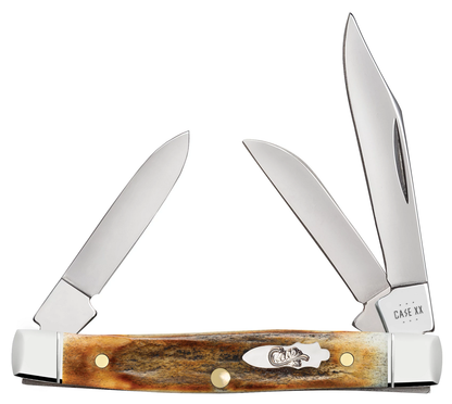 Case Shot Show Small Stockman 10759 Burnt Stag Stainless Pocket Knife