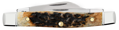 Case Shot Show Small Stockman 10759 Burnt Stag Stainless Pocket Knife